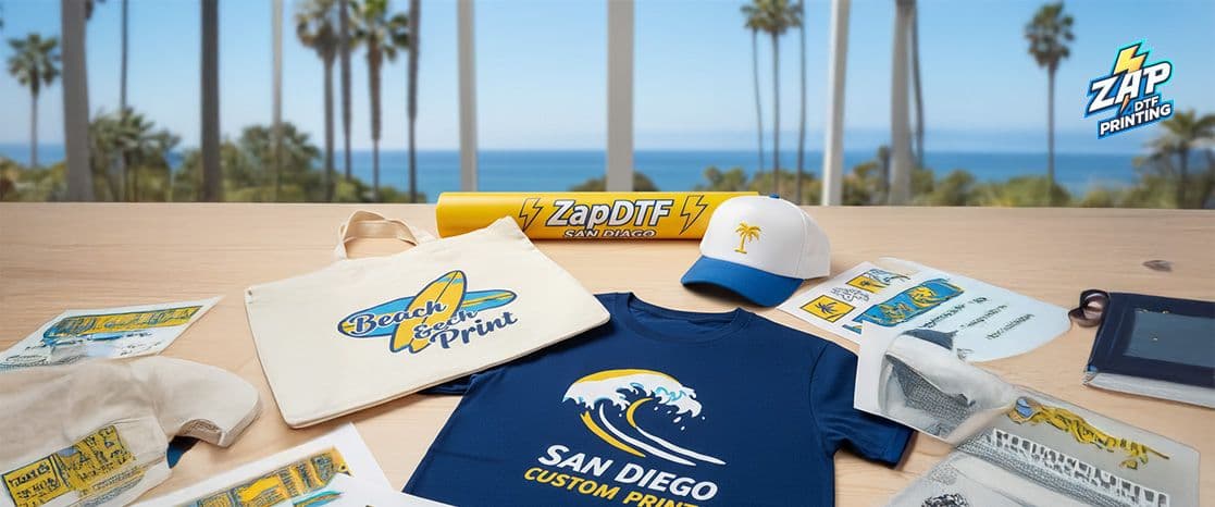 order custom DTF transfers in San Diego with ZapDTF